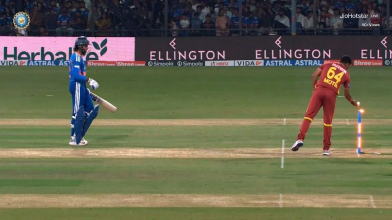 Tilak Varma Falls to Bizarre Run-Out in India vs West Indies 3rd T20I