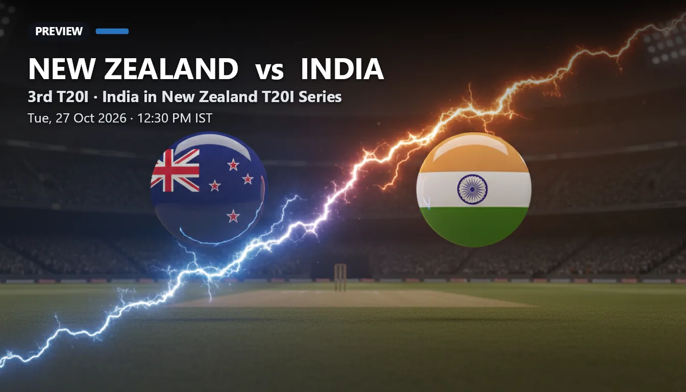 New Zealand v India 3rd T20I Preview: Can the Black Caps Stop a Surging India?